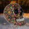 Viva! Day of the Dead Print Skull 19cm. D3280h7.  koponya figura