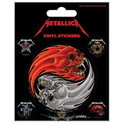 Metallica - Yin & Yang Skulls. Vinyl stickers. matrica szett