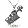 Henteskés csontváz nyelű medállal.  Stainless Steel. JEG.    nyaklánc, medál