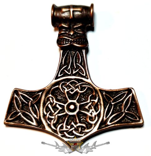 THOR HAMMER - Kereszttel.  bronz.  BÖ.  nyaklánc, medál