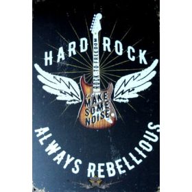   HARD ROCK - ALWAYS REBELLIOUS.   Metal Sign.  20X30.cm. fém tábla kép