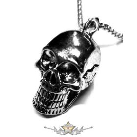 Koponya - Skull. acél medál,  nyaklánc, medál