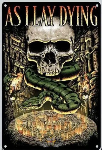 AS I LAY DYING - SNAKE..   Metal Sign.  20X30.cm. fém tábla kép