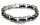 BIKERS - Motorcycle Chain Bracelet. black insert  . 12.mm.  chrom  karkötő. 