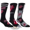 The Rolling Stones - Unisex Sock Guitar Tin.  Logos (Black) (UK Size 6.5 - 11)  Fémdobozos Limitált zokni szett
