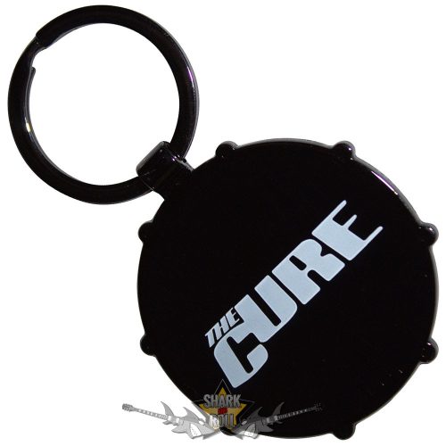 The Cure - Keychain.  Logos Drum (Double-Sided).  CUREKEY01.   import fém kulcstartó
