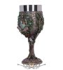 Bronze Mother Earth Goblet 20cm. B6352X3.  fantasy dísz, kehely. serleg