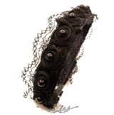   Gothic - Csipke nyakpánt. fekete gyöngyökkel 2 design.  .38.cm. állitható.   BE.     nyakpánt, nyakörv, nyakék
