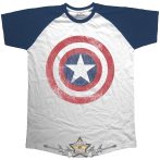   Captain America - Avengers Assemble Distressed Shield.  filmes, movie  póló