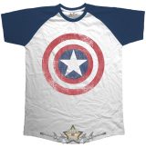   Captain America - Avengers Assemble Distressed Shield.  filmes, movie  póló
