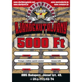 Ajándékutalvány 5000-Ft értékben.