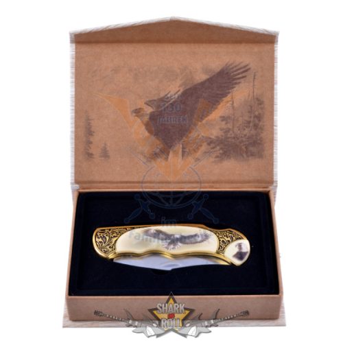 Western zsebkés - Eagle. nyomtatott dobozban. 774-5075  hobby , bicska, tőr, dísztárgy