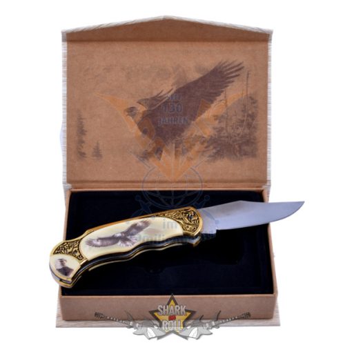 Western zsebkés - Eagle. nyomtatott dobozban. 774-5075  hobby , bicska, tőr, dísztárgy