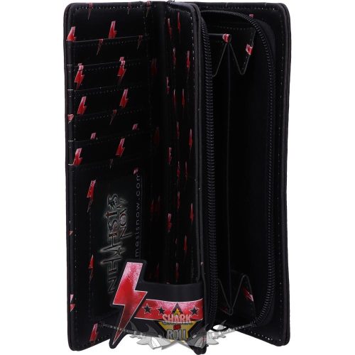 AC/DC -  Black Ice Embossed Purse 18.5cm. B5519T1.  import pénztárca
