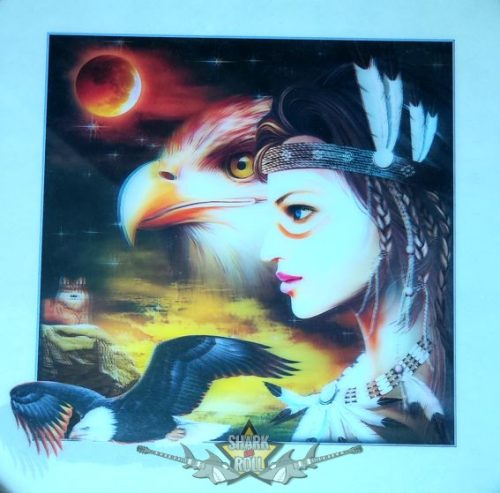 Cheyenne indián lány  - 3D. 42.cm. nagy méretű 3D fali kép. 