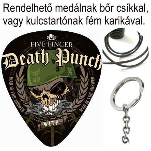FIVE FINGER DEATH PUNCH - LOGO.  pengető nyaklánc, kulcstartó