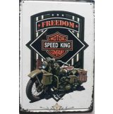   BIKER - Harley-Davidson - Speed King embossed metal sign.  20X30.cm. fém tábla kép