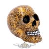 Wild - Leopard Print Skull 18cm.  D4715P9  koponya figura