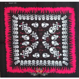 Kendő - Bandana. koponyák, csontok.  vászon kendő