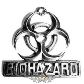 BIOHAZARD  - LOGO. KJ. RITKA !  nyaklánc, medál