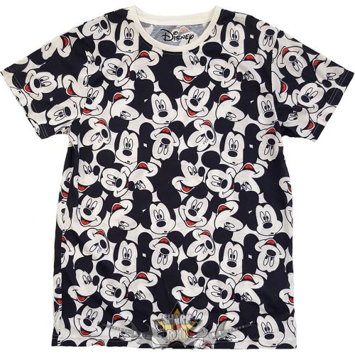 Disney Unisex Tee.  Mickey Mouse AOP Heads .  filmes  póló