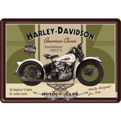 Harley Davidson - 1949. PANHEAD.  fém képeslap