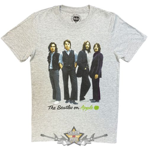 The Beatles - Unisex T-Shirt.  Iconic Colour (Grey)  férfi zenekaros póló