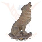   Sitting Wolf howls - Üvöltő farkas. 816-1975. 14x9x20cm.  fantasy figura