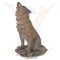 Sitting Wolf howls - Üvöltő farkas. 816-1975. 14x9x20cm.  fantasy figura