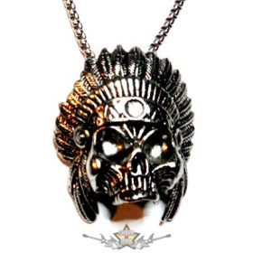 INDIAN HEAD - TOTEM.   JVP.   acél nyaklánc, medál