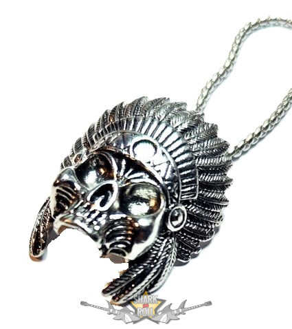 INDIAN HEAD - TOTEM.   JVP.   acél nyaklánc, medál