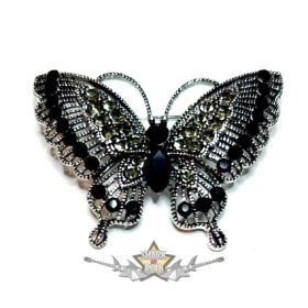 Butterfly - Black. bross.  goth ékszer