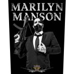 Marilyn Manson - Machine Gun. Back Patch.  hátfelvarró