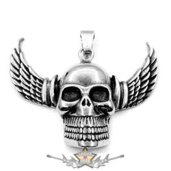 Wings skull - Biker freedom.    nyaklánc, medál