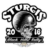   Sturgis Motorcycle Rally - Skull Racer Patch. USA.  F.V. felvarró