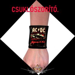 AC/DC.  frottír csuklószorító, csuklópánt, karkötő