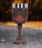 Celtic Tree Of Life Goblet Wine Glass 17.5cm. C1962F6.  fantasy dísz, kehely. serleg