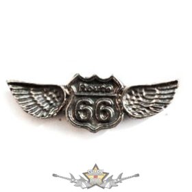   Route 66 - WINGS  KGJ. 3.cm. kitűző,  fém motoros jelvény