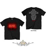   AC/DC - Unisex T-Shirt: Dark Stage/Track list (Back Print)    férfi zenekaros póló