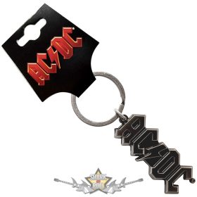 AC/DC Keychain.  3D Silver Logo   import fém kulcstartó