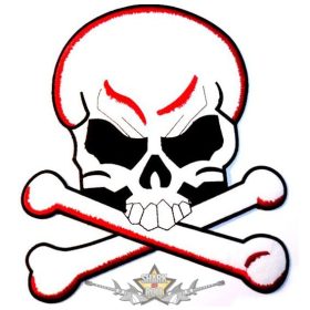 SKULL & BONES.  hátfelvarró