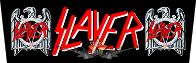 SLAYER - Logo.  superstrip xtra hátfelvarró.   
