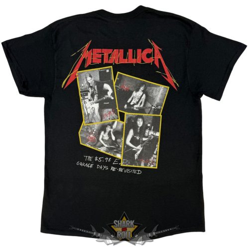 Metallica - Unisex T-Shirt.  Garage Photo Yellow (Black) (Back Print)  férfi zenekaros póló