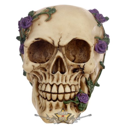 Koponya - Lila Rózsával. SK123B.  koponya figura