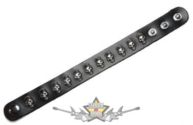 11 db. Fém Kis Koponyával. JVP.  karkötő, csuklópánt. 