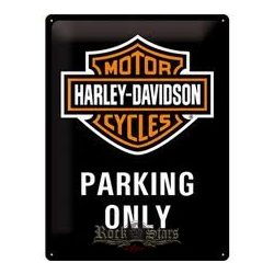 HARLEY DAVIDSON - Parking Only - 15x20.cm.  fém tábla kép