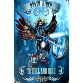 DEATH RIDER.   Metal Sign.  20X30.cm. fém tábla kép