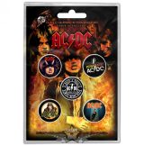 AC/DC - Button Badge Pack.  Highway to Hell.   jelvényszett