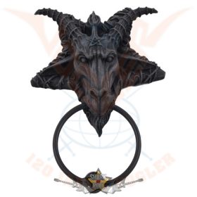   Kopogtató - Baphomet - Door Knocker with metal knocker. 766-7825 .  fantasy dísz, 