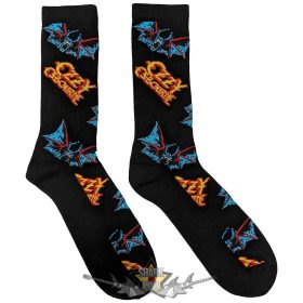   Ozzy Osbourne - Unisex Ankle Socks.  Logos & Bats (Black) (UK Size 7 - 11)    boka  zokni